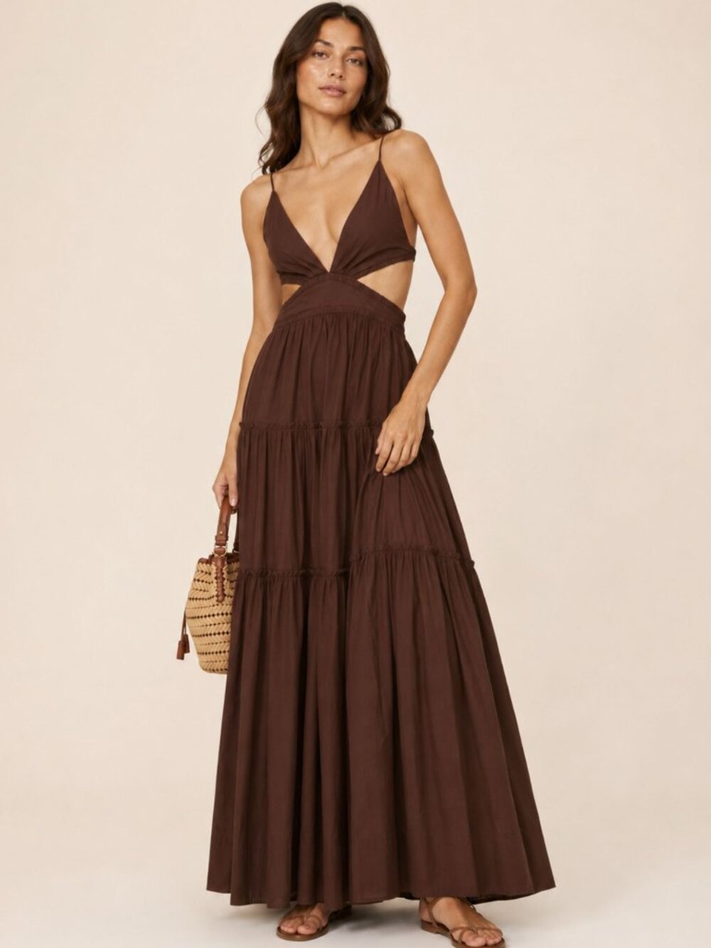 Rent the Runway Bec & Bridge Carla Cutout Maxi Dress Size 8